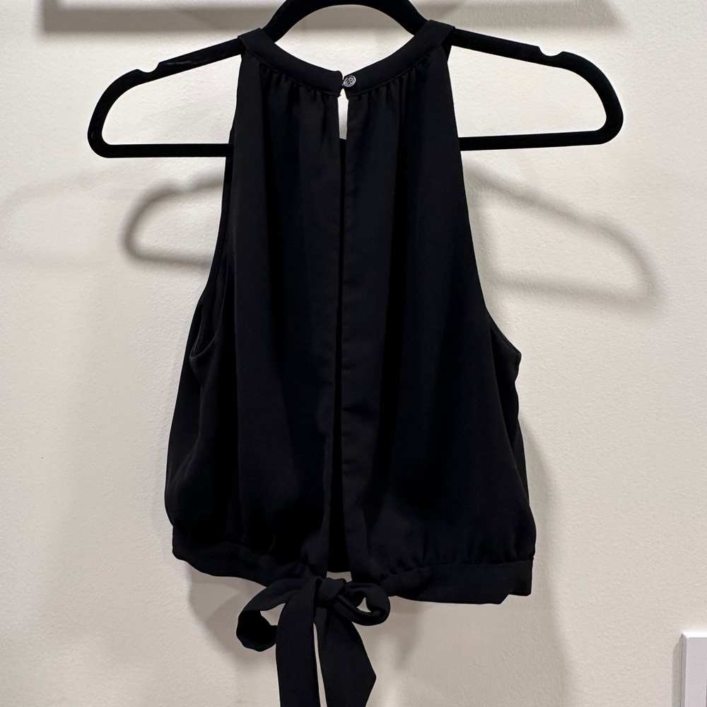 Aritzia Black Tie-Back Midi Skirt and halter